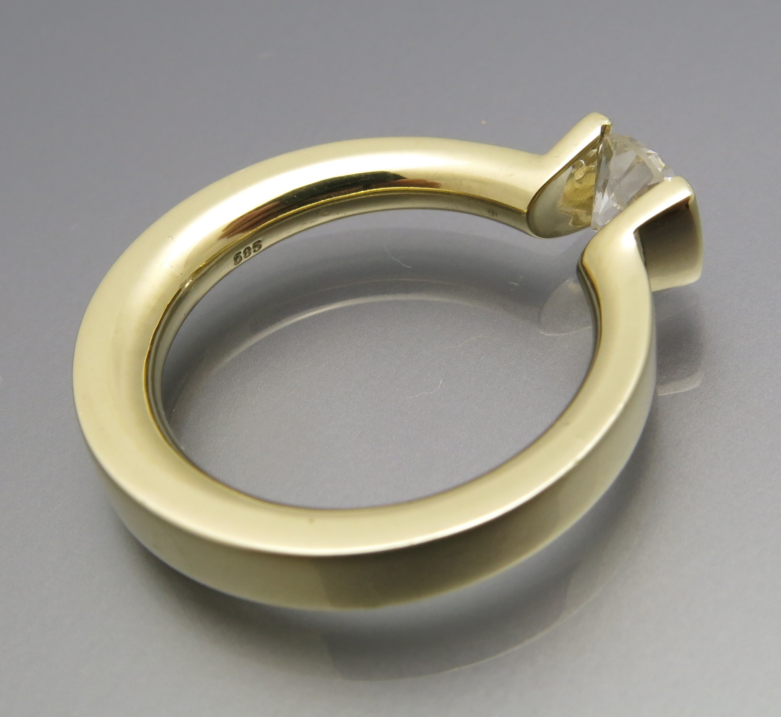 Halbcaräter Brillant Spannring – Bild 2