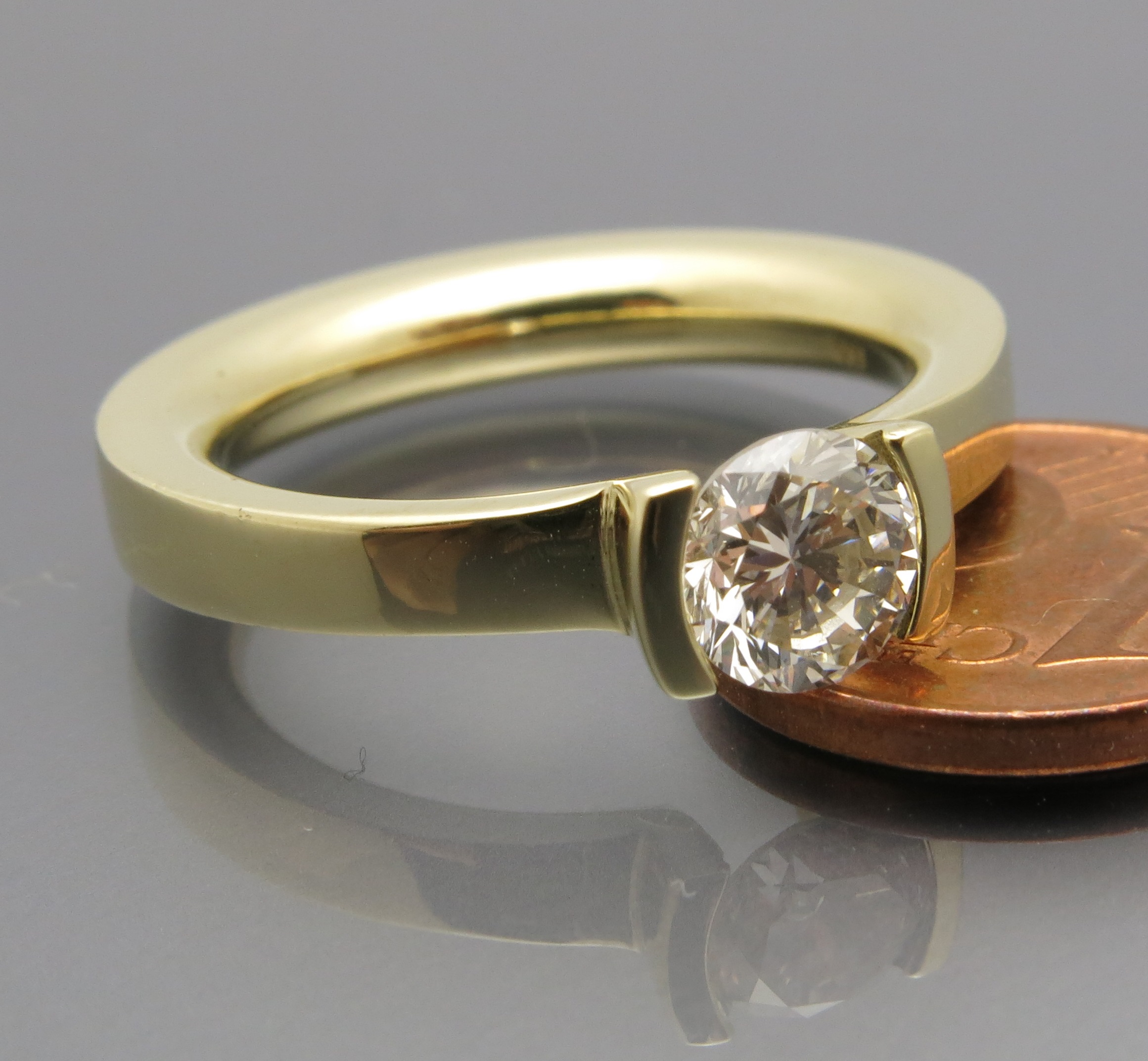 Halbcaräter Brillant Spannring – Bild 4
