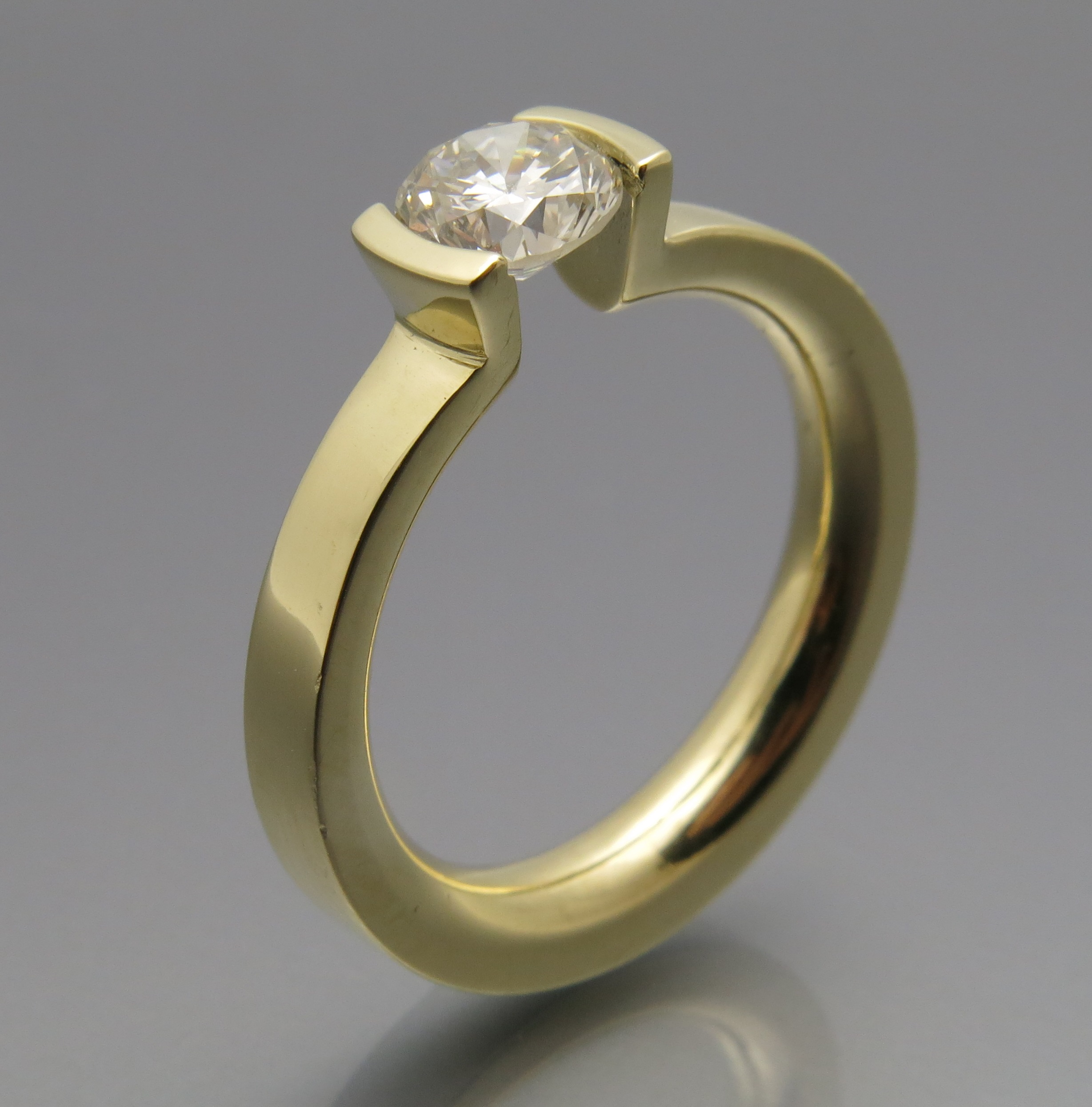 Halbcaräter Brillant Spannring