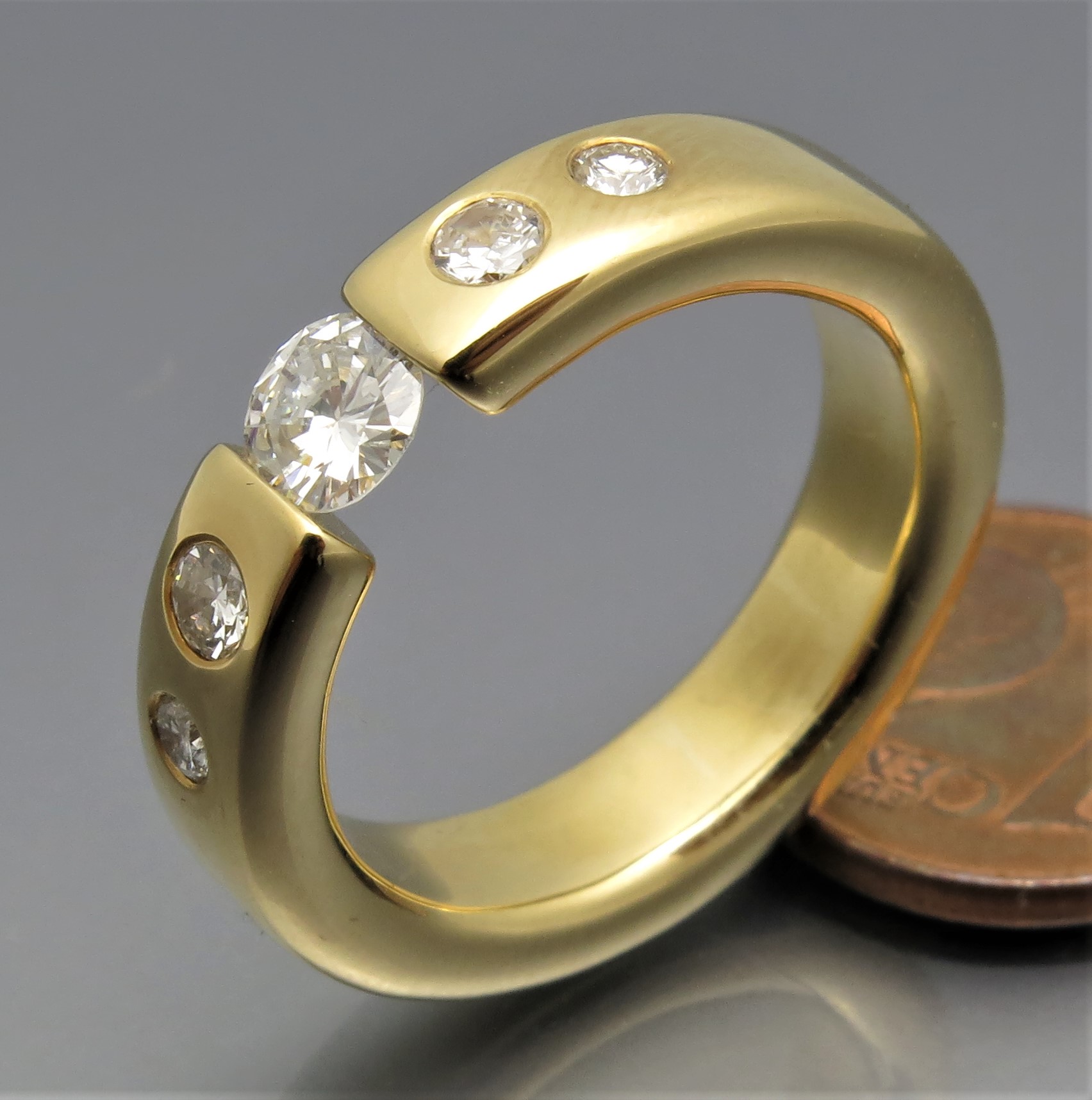 Eleganter Brillant Spannring "Stones" – Bild 2