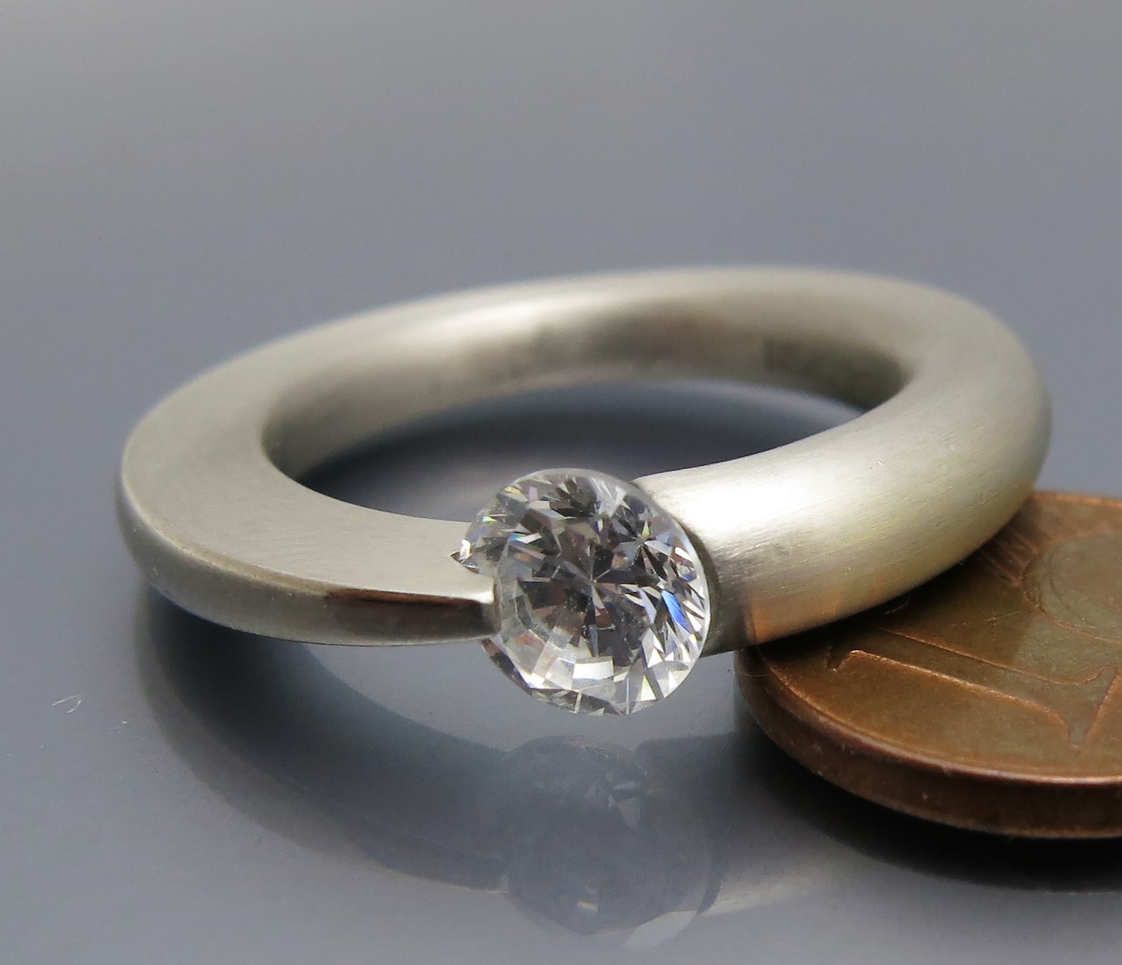 Eleganter Brillant Spannring "Slim" – Bild 3