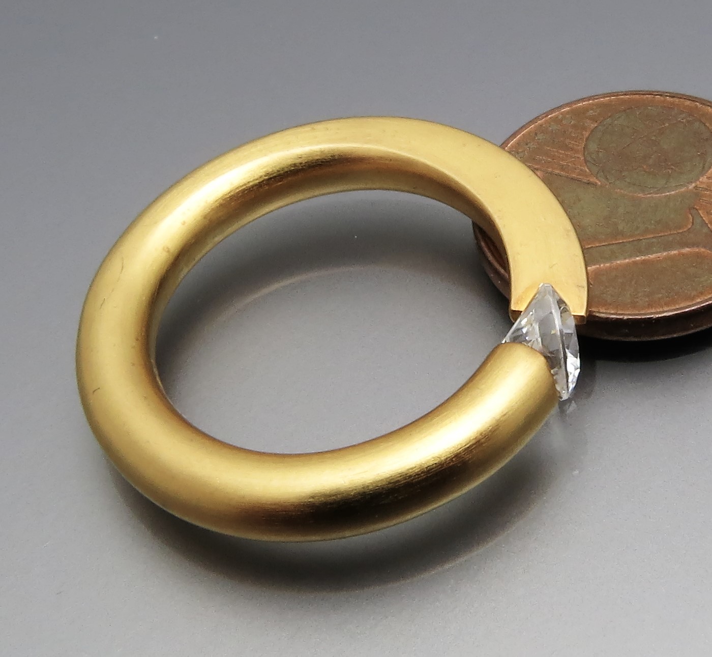 Eleganter Brillant Spannring "Slim" – Bild 3