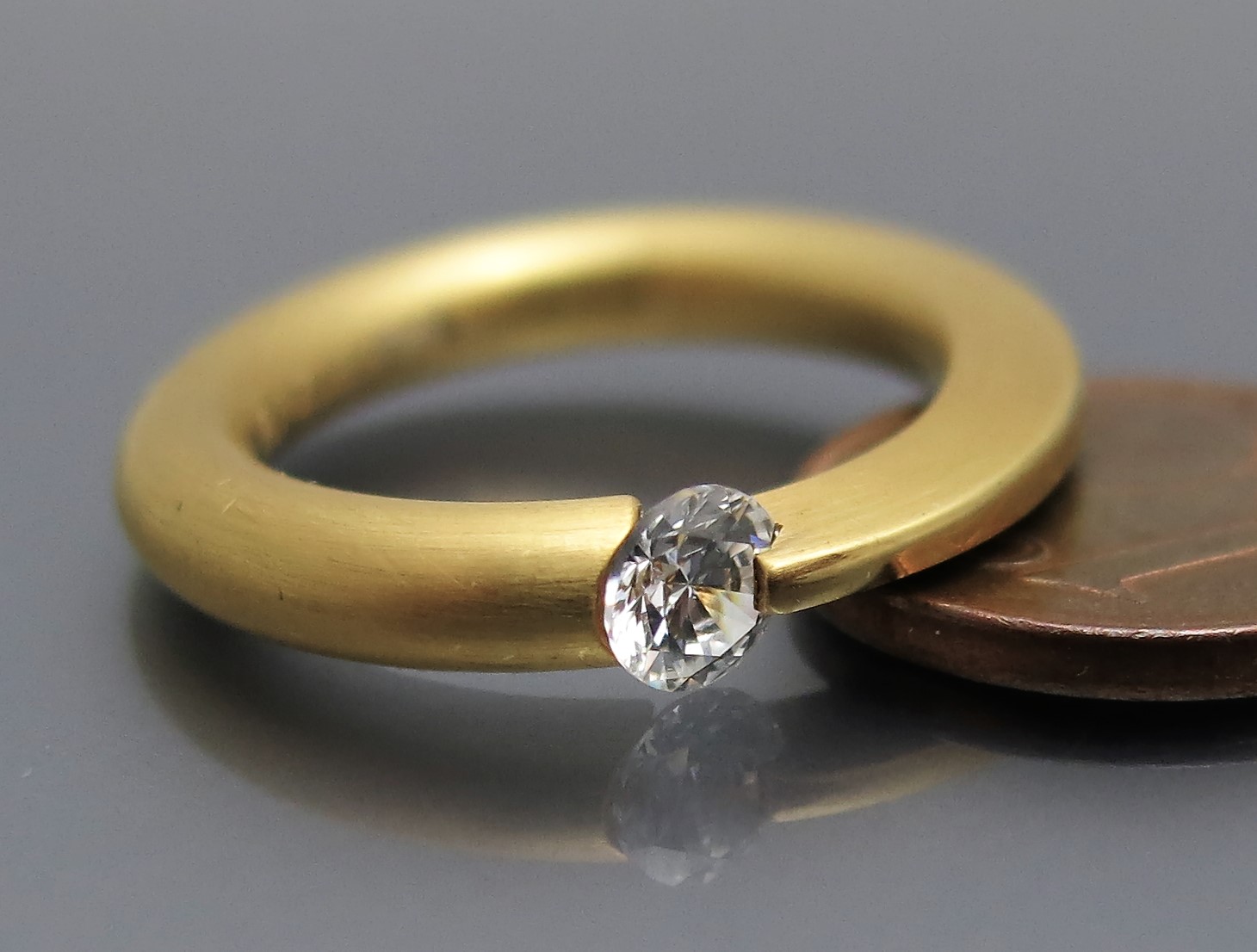 Eleganter Brillant Spannring "Slim" – Bild 7