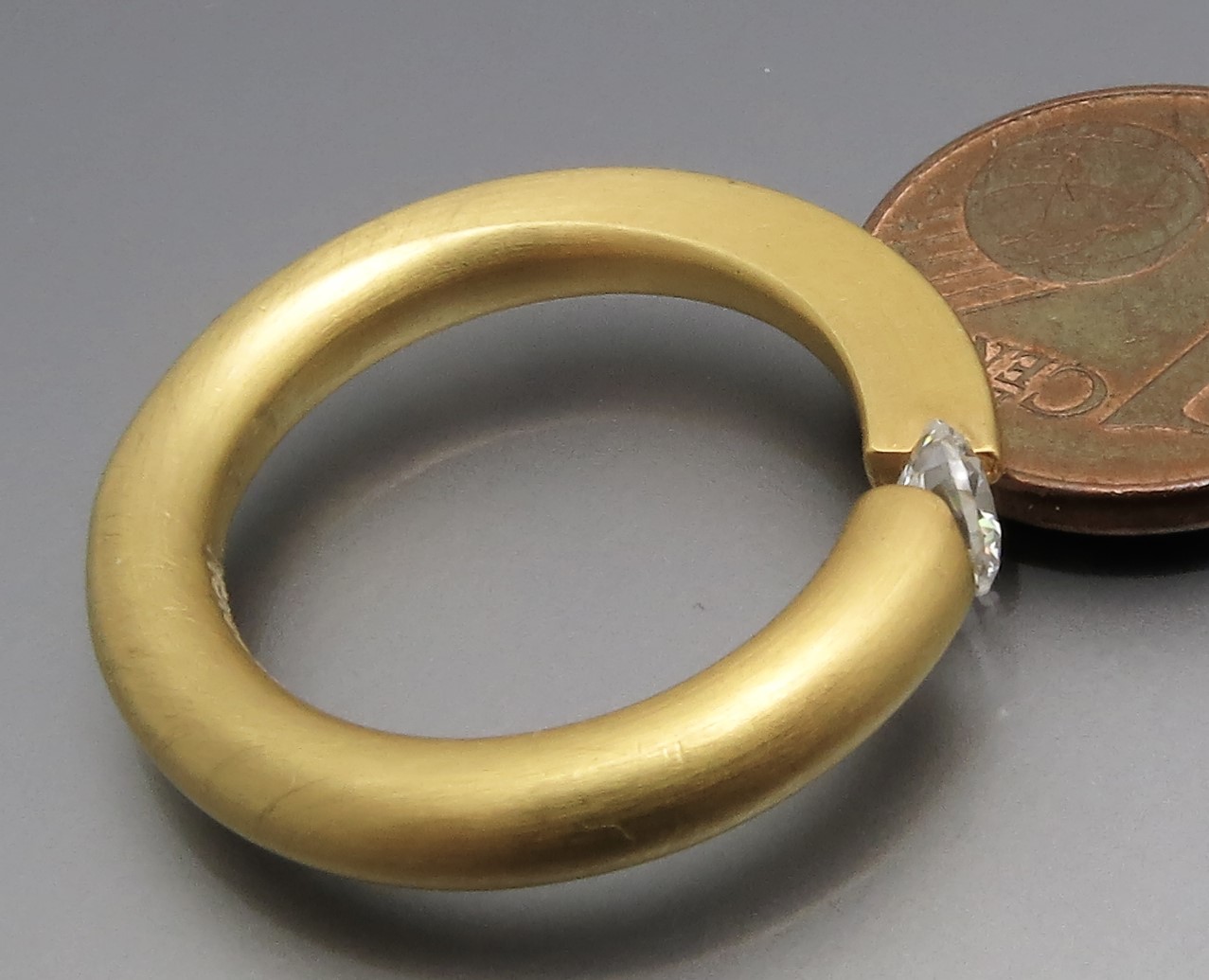 Eleganter Brillant Spannring "Slim" – Bild 8