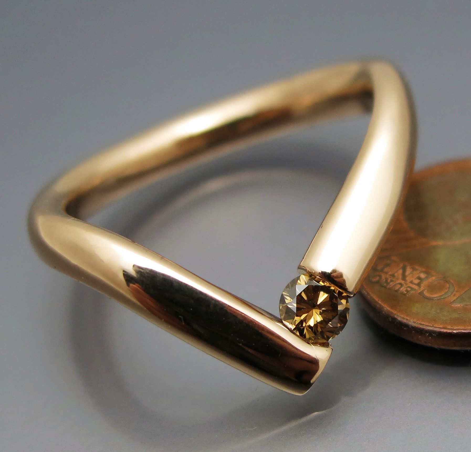 Individueller Brillant Spannring "Curves" – Bild 7