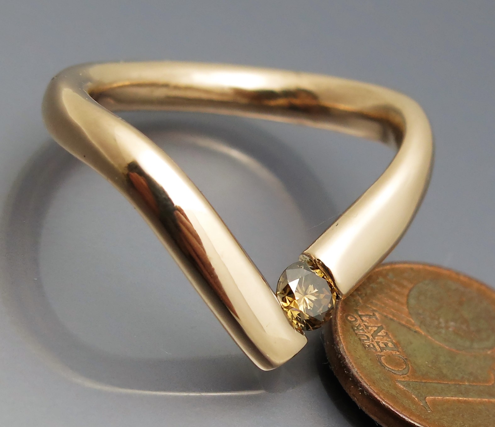 Individueller Brillant Spannring "Curves" – Bild 8