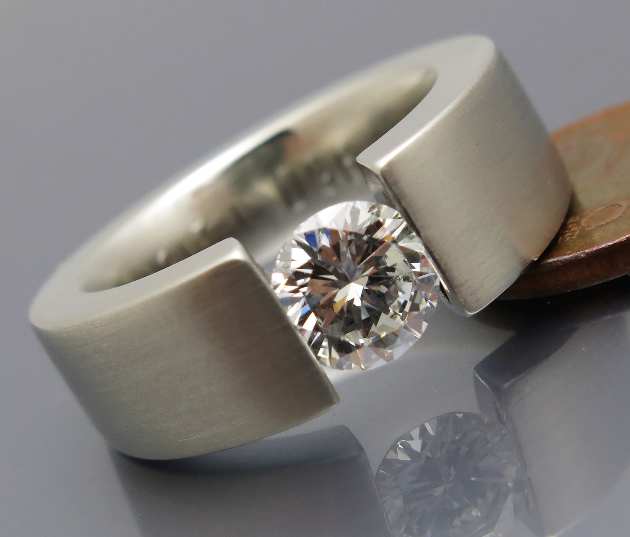 Voluminöser Brillant Spannring "Verlauf" – Bild 9