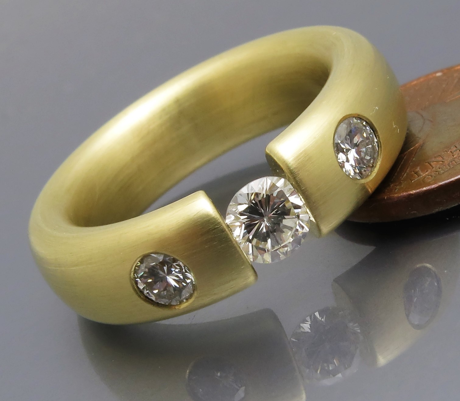 Eleganter Brillant Spannring "Stones" – Bild 3