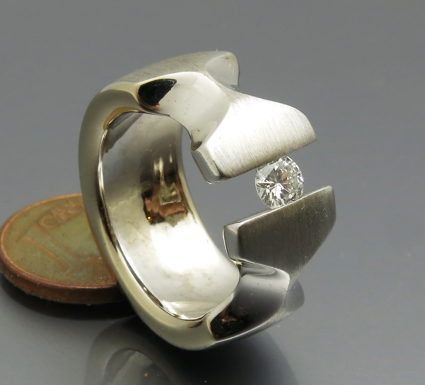 Auffälliger Brillant Spannring "Valley" – Bild 7