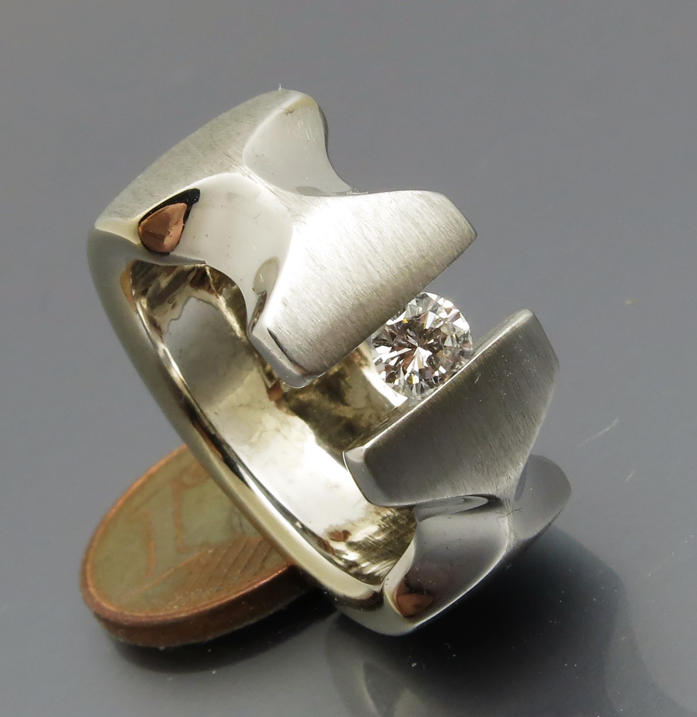 Auffälliger Brillant Spannring "Valley" – Bild 3