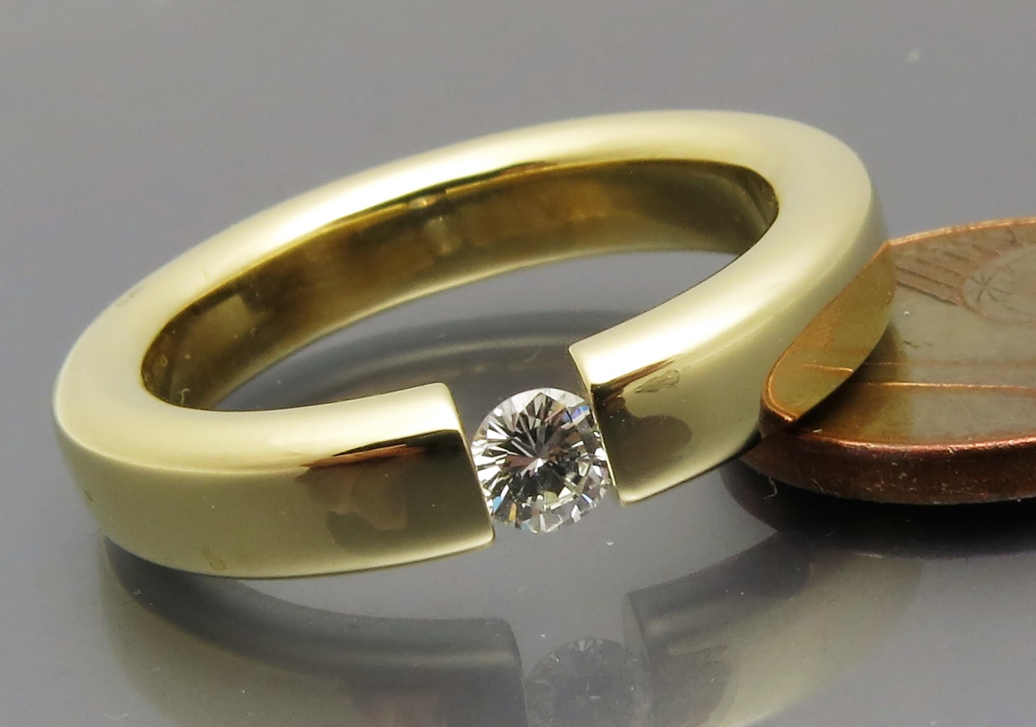 Feiner Brillant Spannring - Klassiker – Bild 5