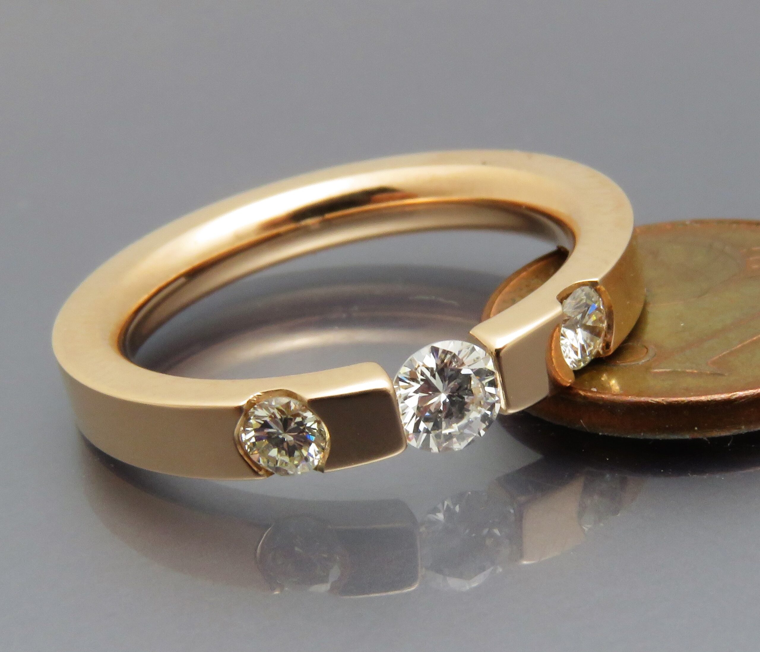 Eleganter Brillant Spannring "Stones" – Bild 9