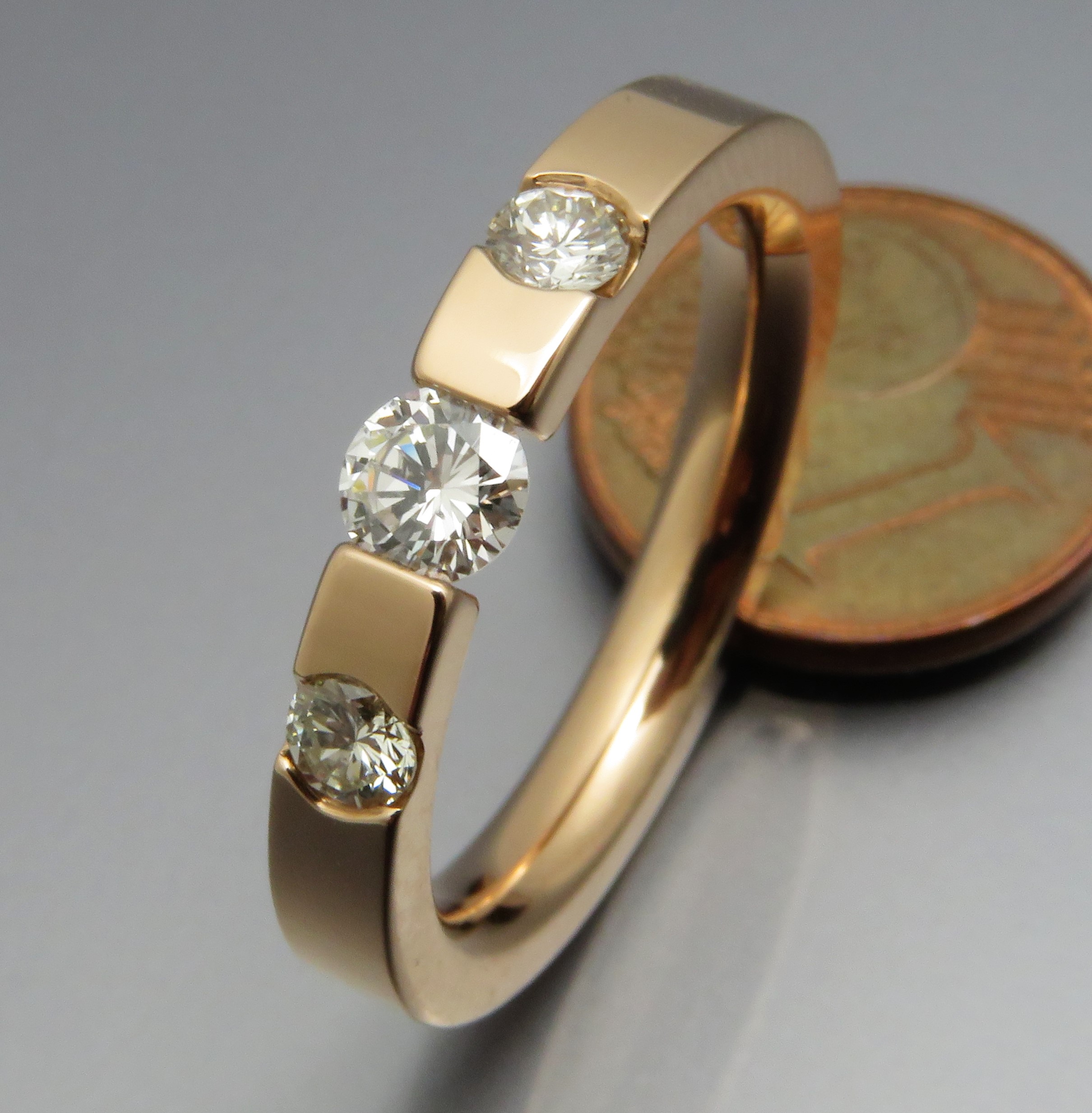 Eleganter Brillant Spannring "Stones" – Bild 6