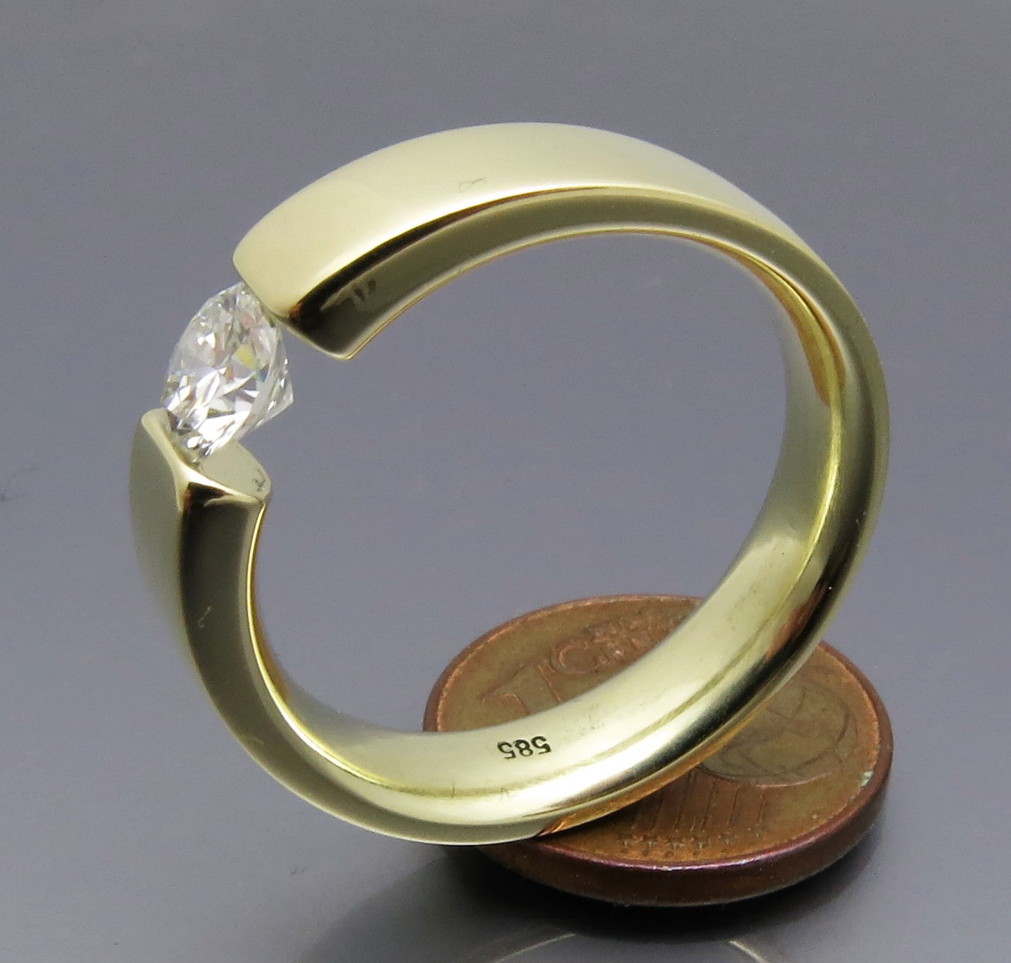 Auffälliger Brillant Spannring "Verlauf" – Bild 4