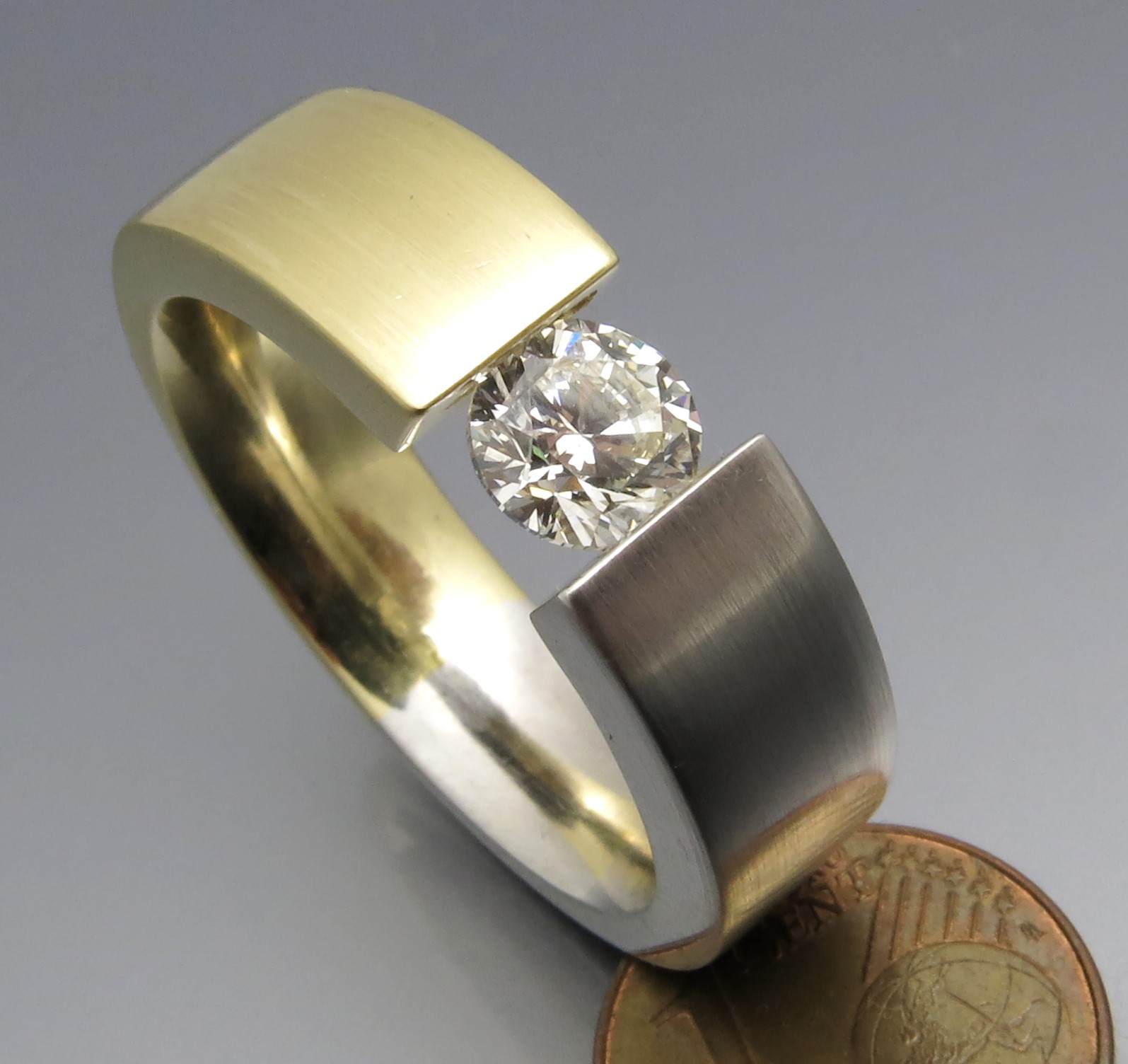 Eleganter Brillant Spannring "Bicolor" – Bild 3