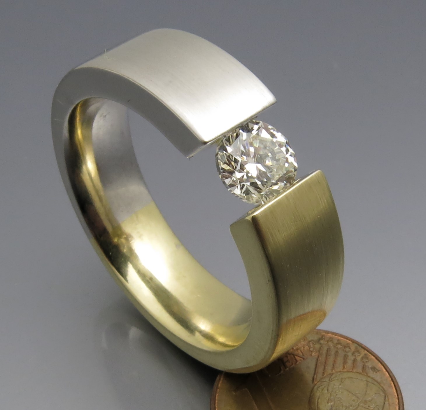 Eleganter Brillant Spannring "Bicolor" – Bild 7