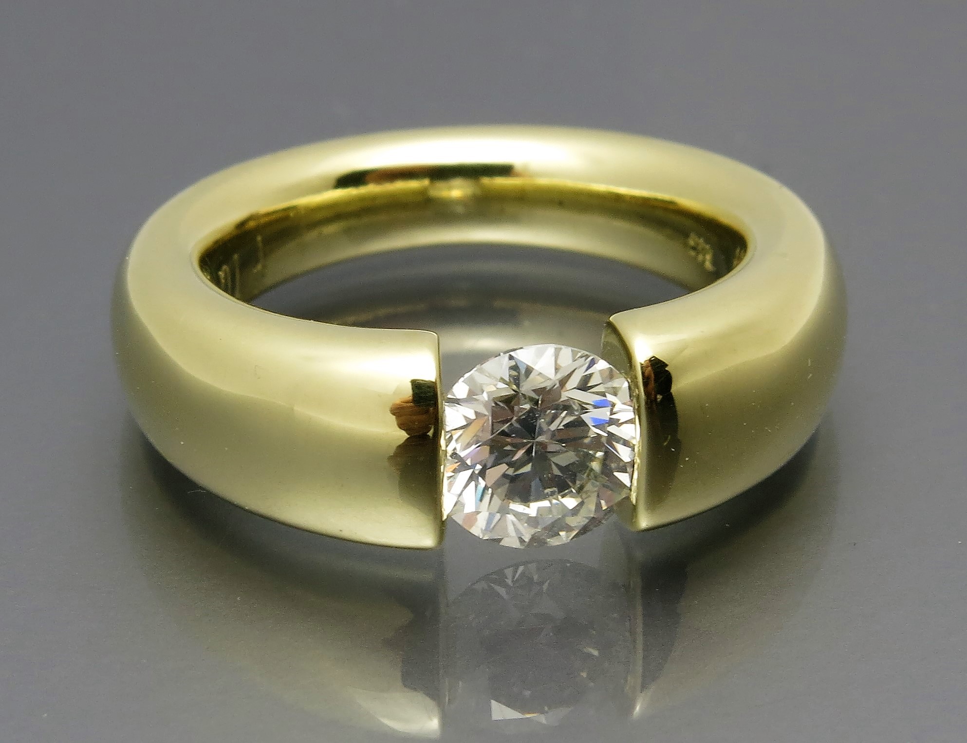 Eleganter Eincaräter Brillant Spannring – Bild 2