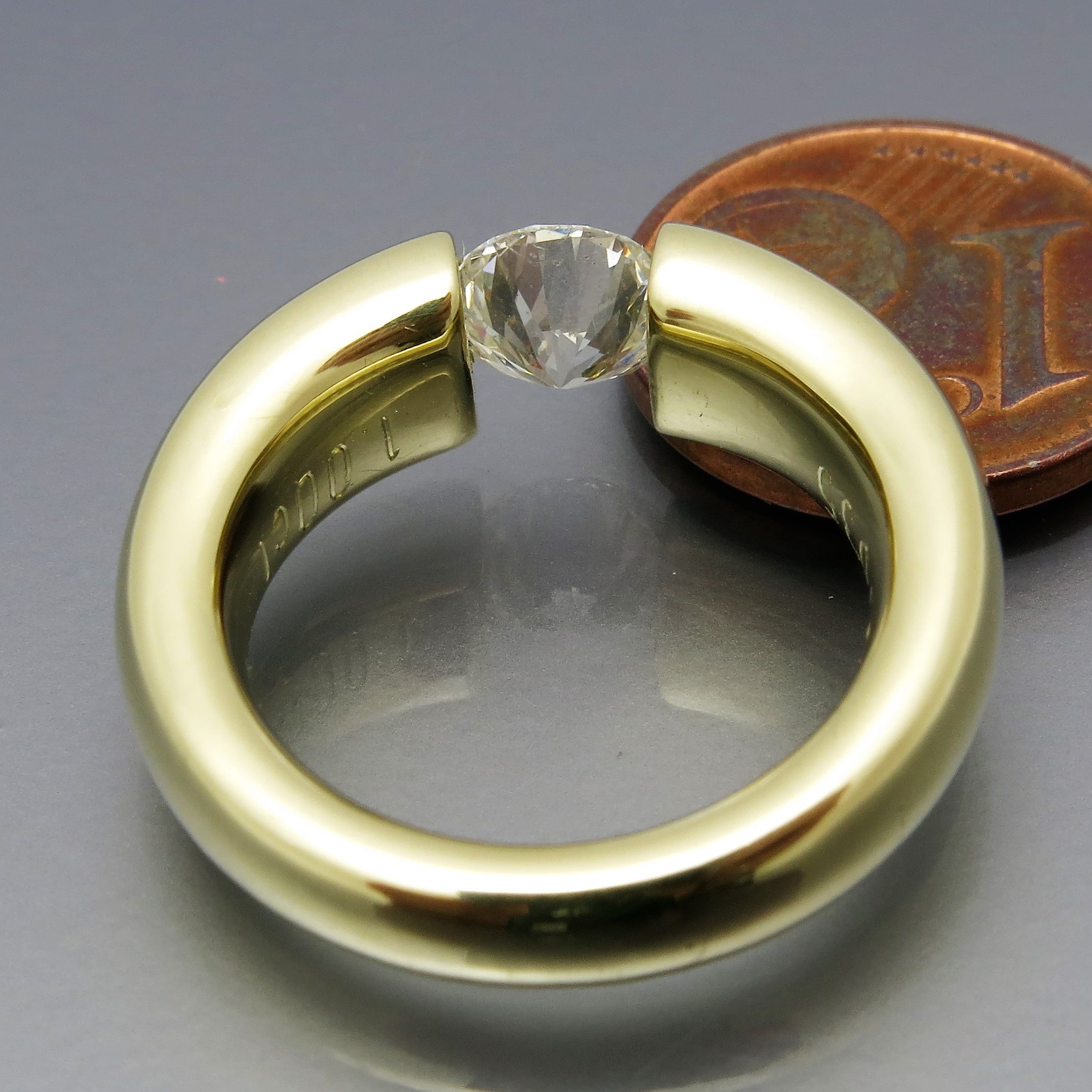 Eleganter Eincaräter Brillant Spannring – Bild 6