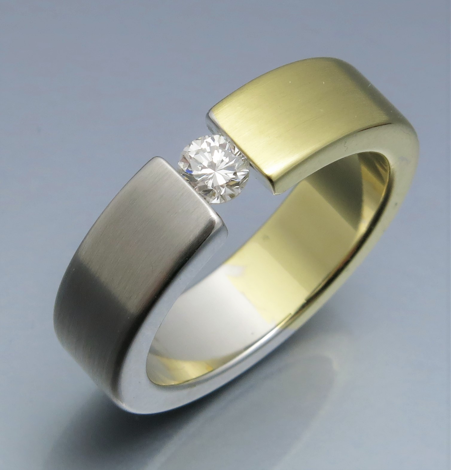 Schicker bicolor Brillant Spannring – Bild 3