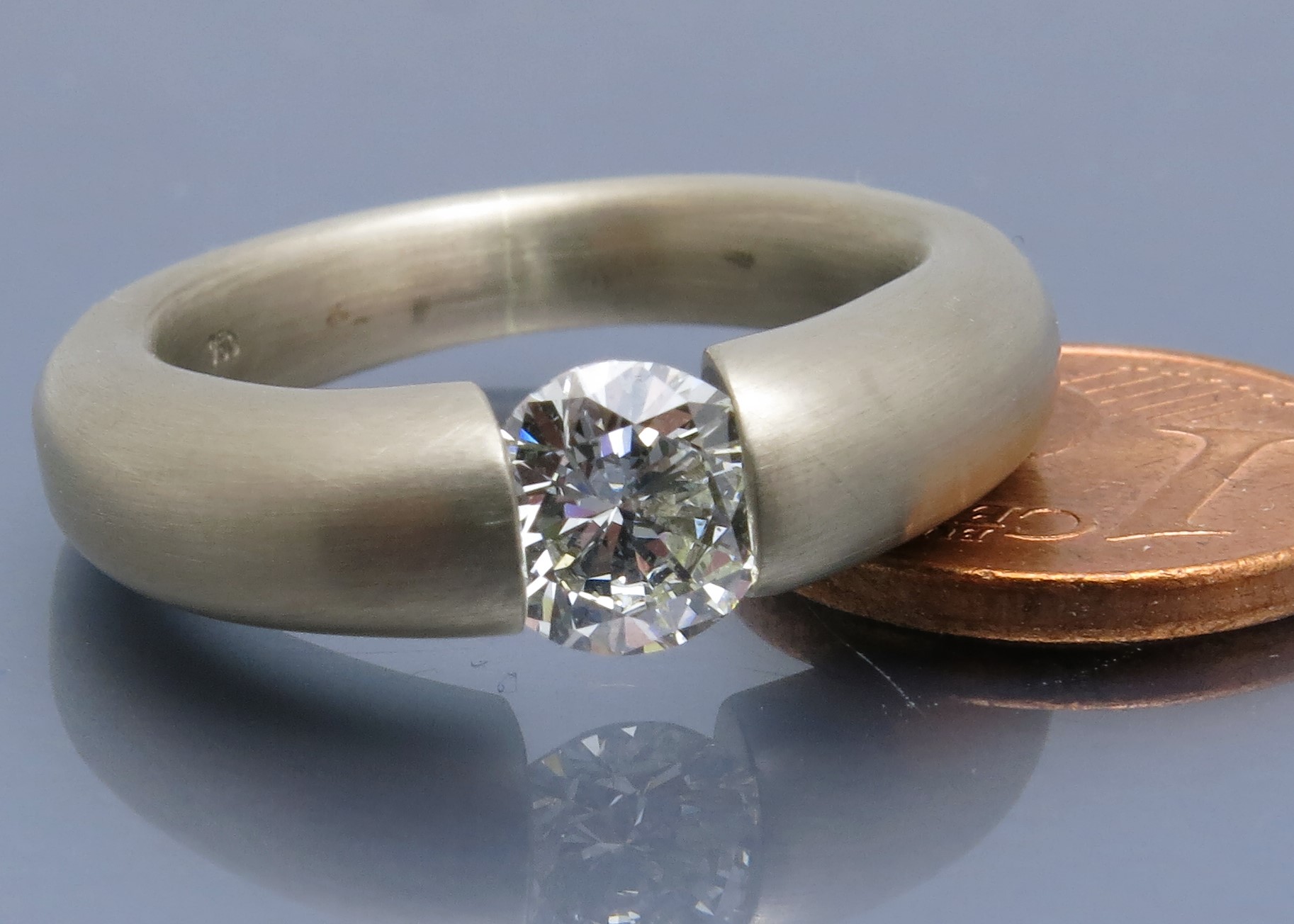 Eleganter Eincaräter Brillant Spannring "Verlauf" – Bild 7