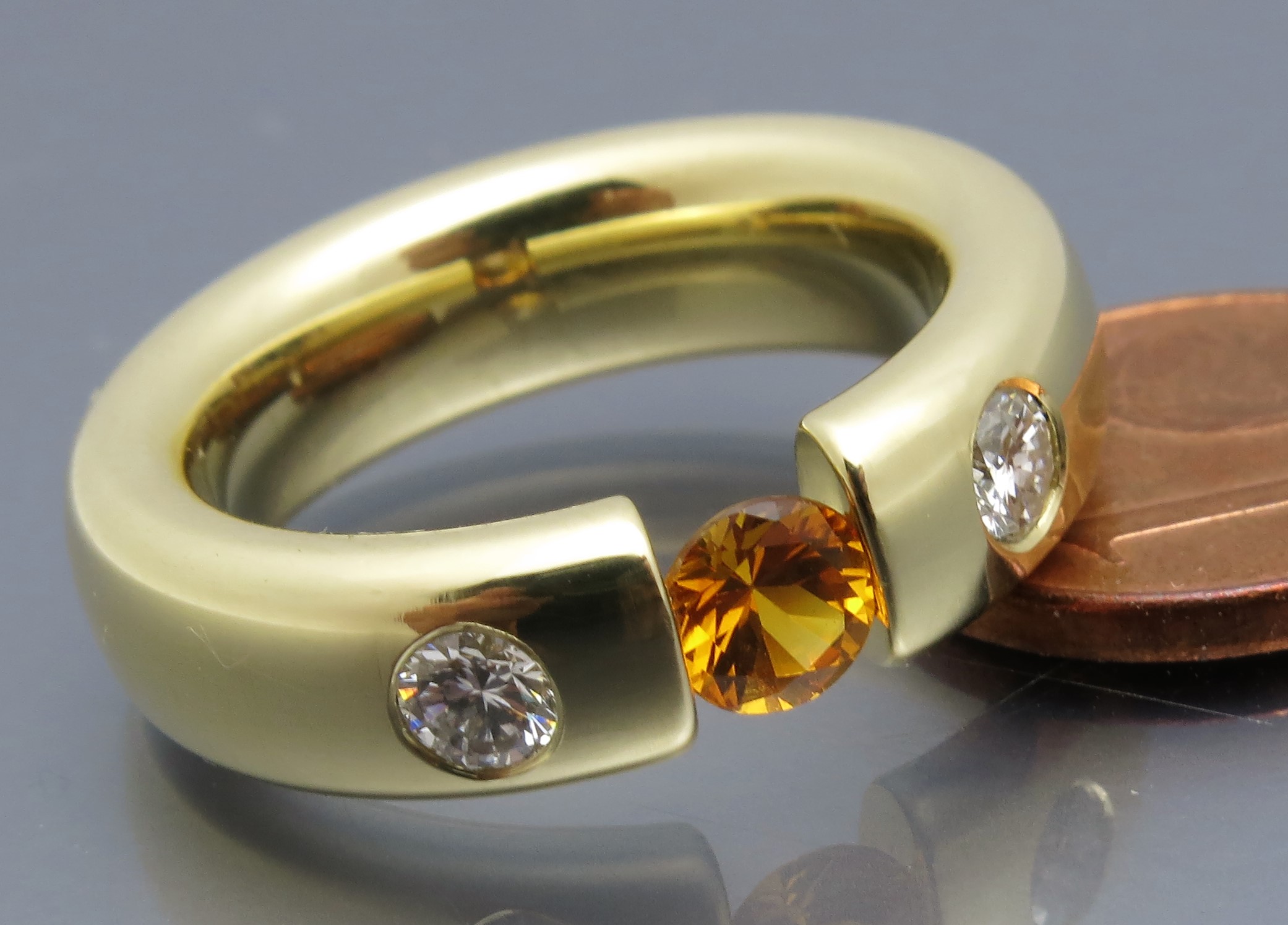 Eleganter Safir Brillant Spannring "Color" – Bild 4