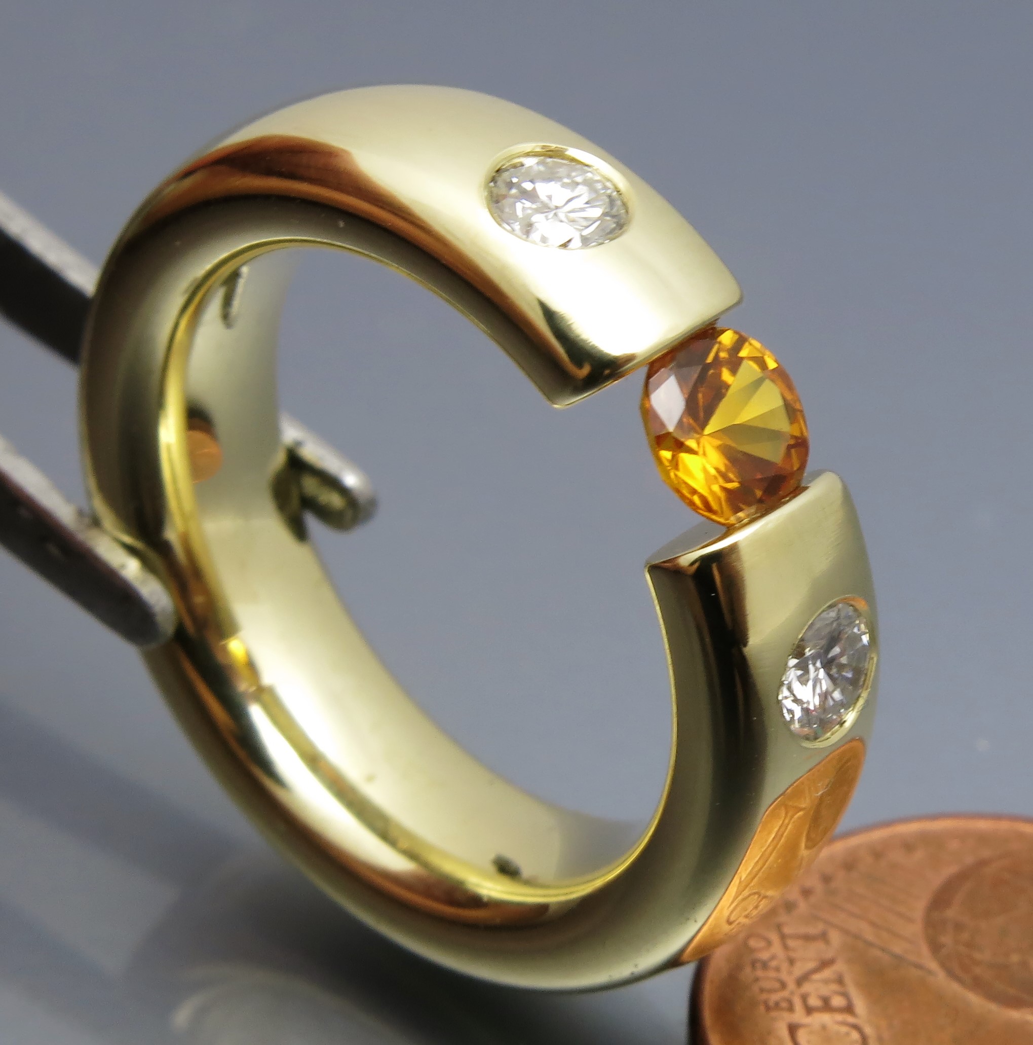 Eleganter Safir Brillant Spannring "Color" – Bild 3