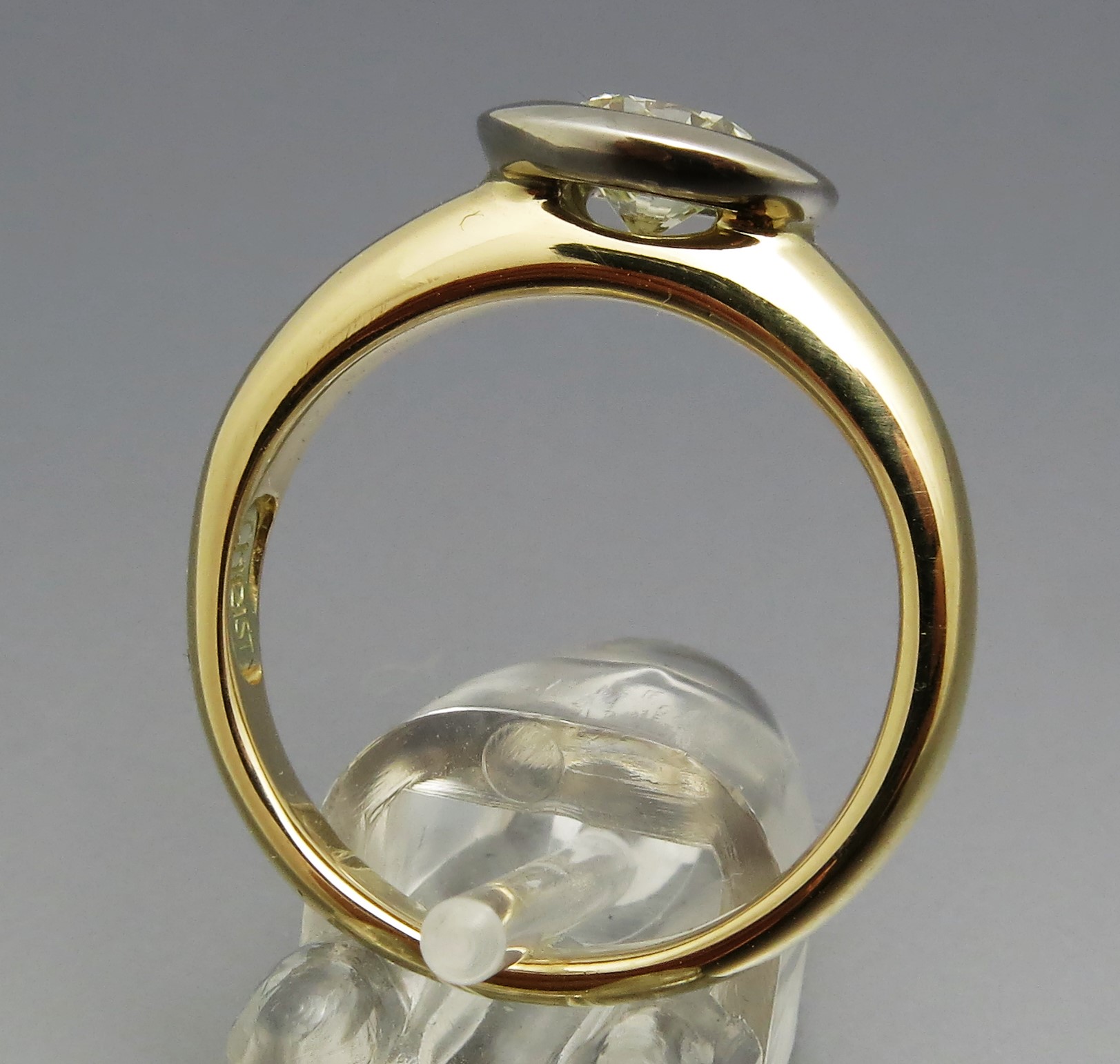 Eleganter Bicolor Solitär Ring – Bild 2