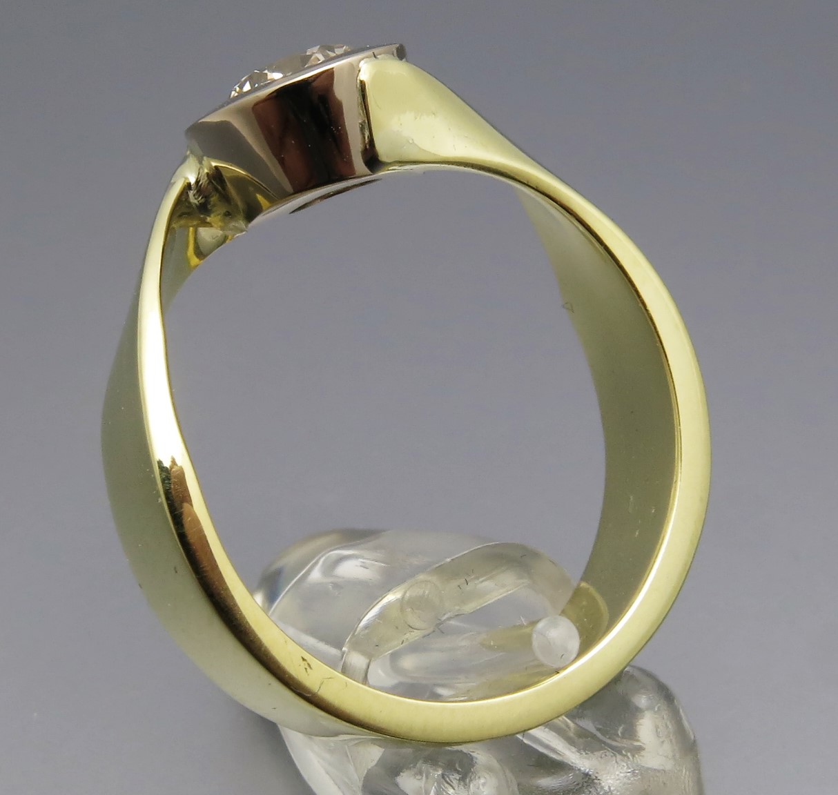 Toller Bicolor Solitär Ring – Bild 5