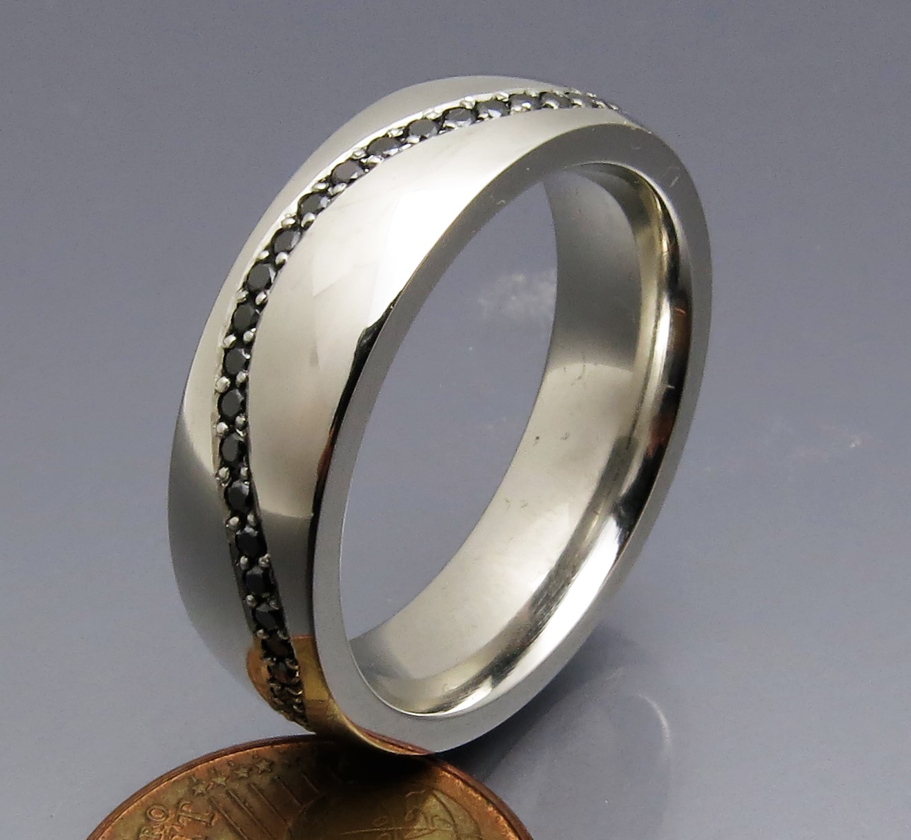 Toller Platin Brillant Ring "Welle" – Bild 4