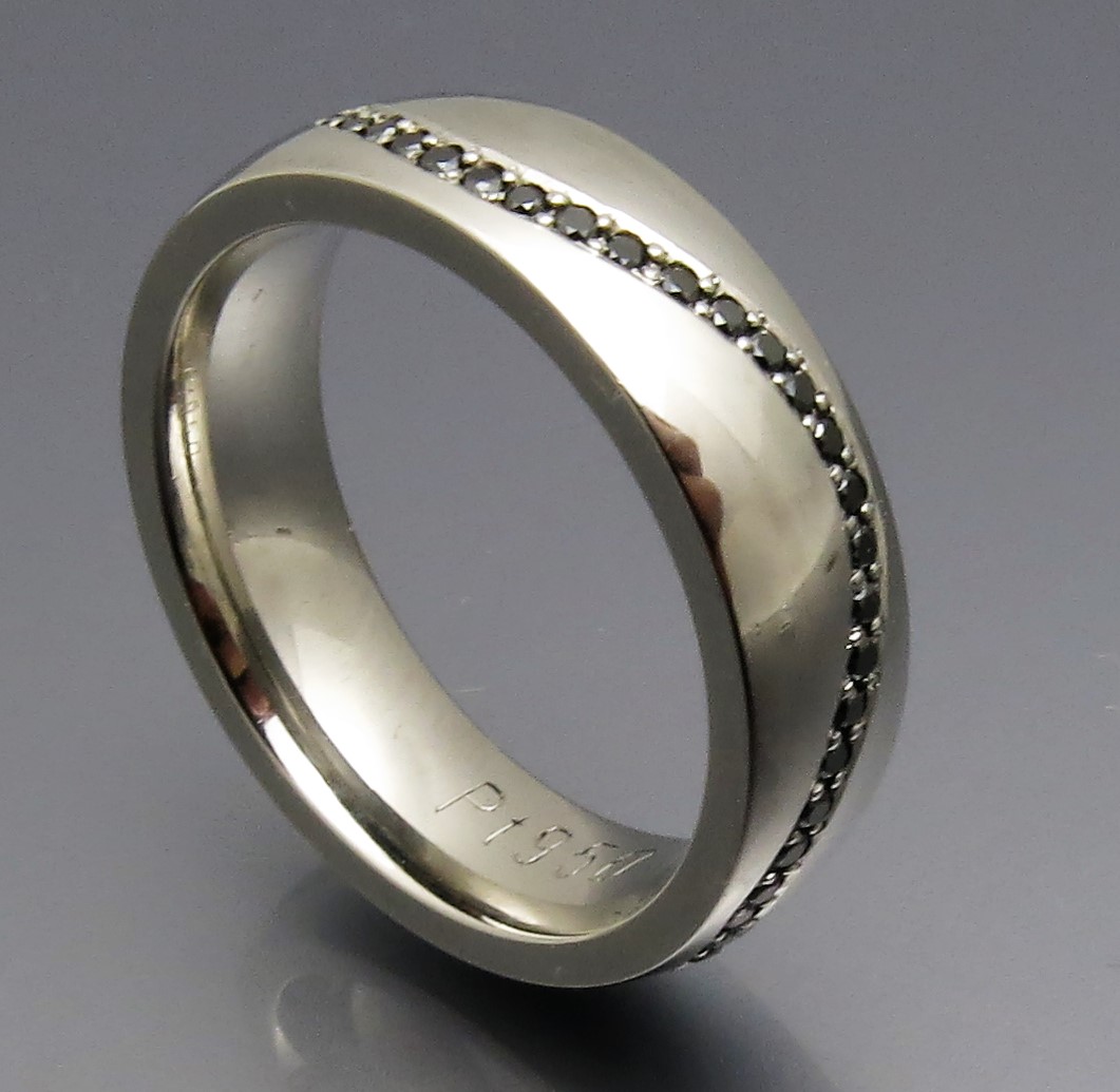 Toller Platin Brillant Ring "Welle" – Bild 5