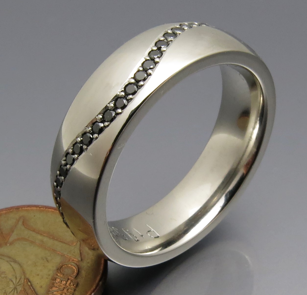 Toller Platin Brillant Ring "Welle" – Bild 6