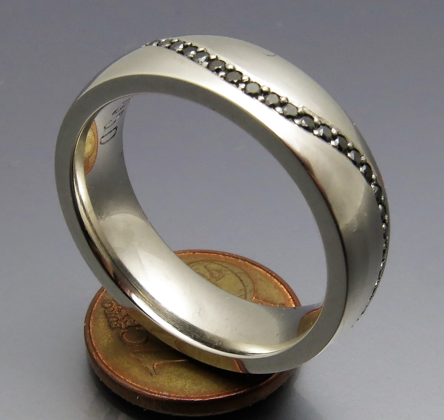 Toller Platin Brillant Ring "Welle" – Bild 8
