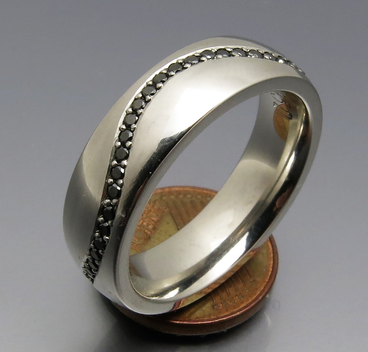 Toller Platin Brillant Ring "Welle" – Bild 9