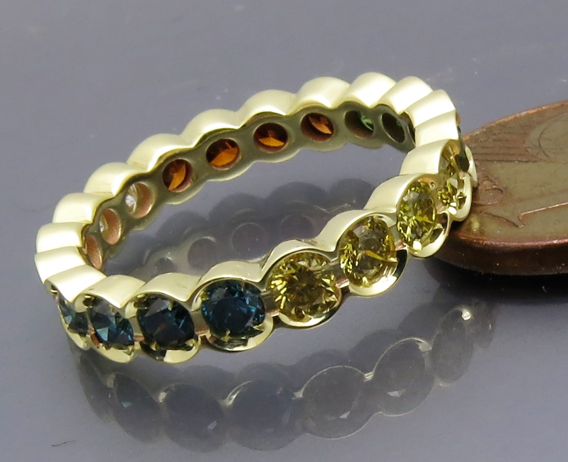 Toller Brillant Memory Ring Color – Bild 3