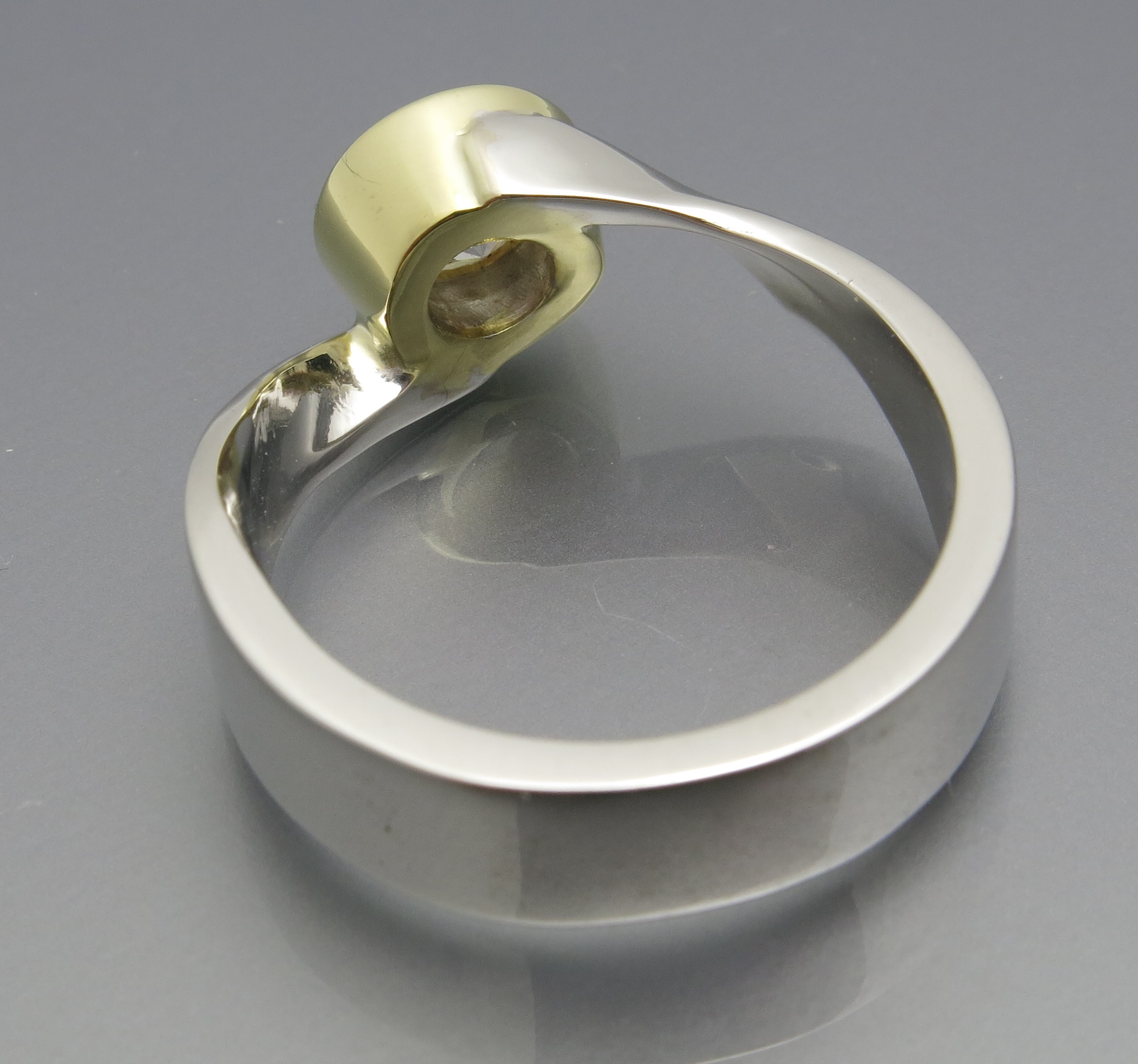 Toller Bicolor Solitär Ring – Bild 7