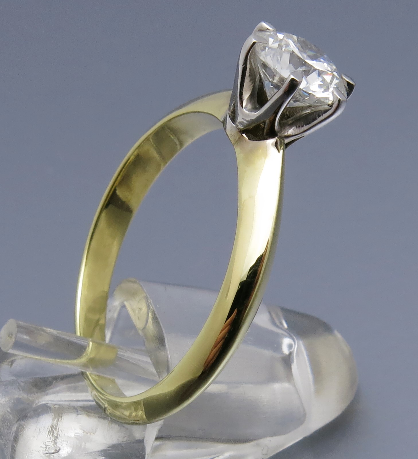 Toller Bicolor Solitär Ring - Klassiker – Bild 6
