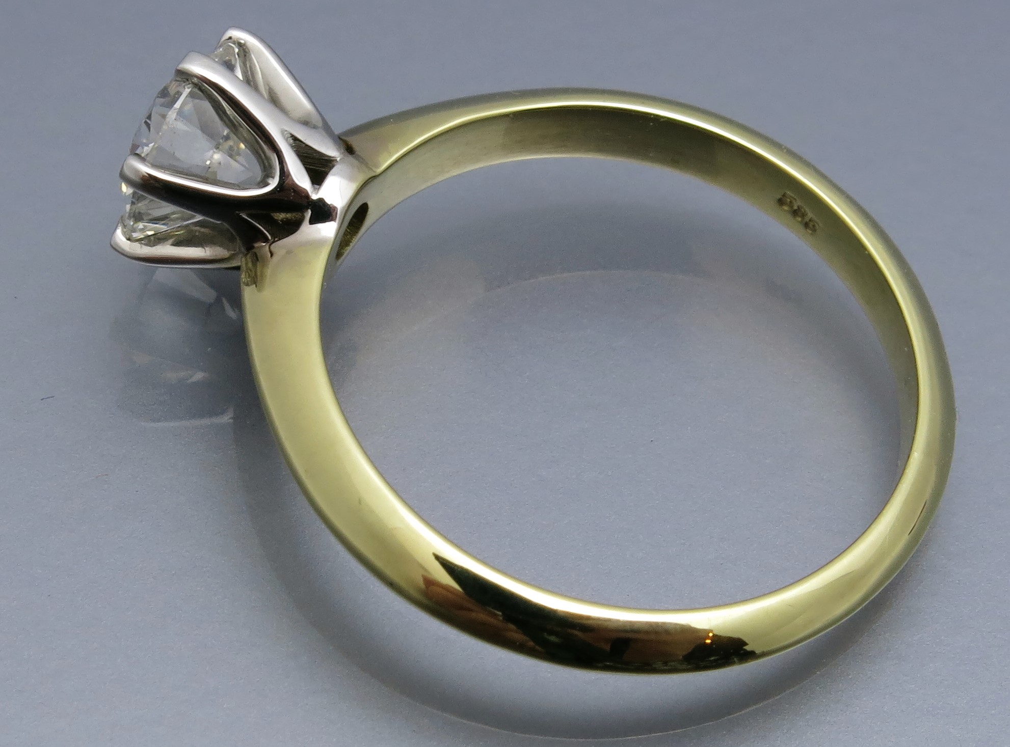 Toller Bicolor Solitär Ring - Klassiker – Bild 2