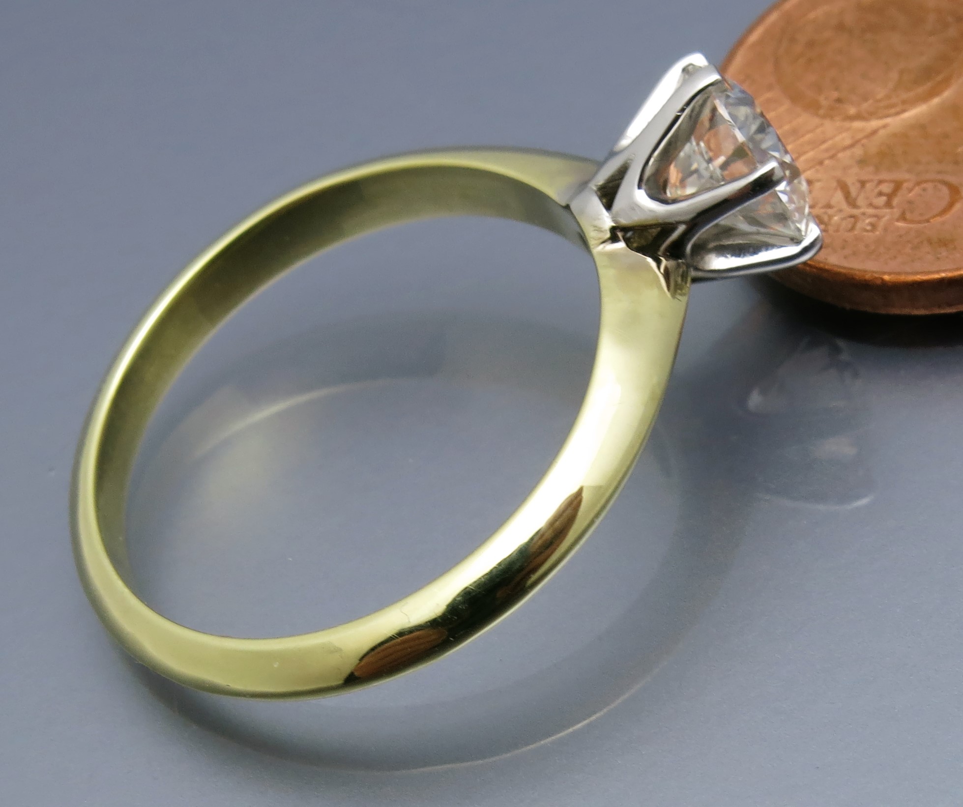 Toller Bicolor Solitär Ring - Klassiker – Bild 7