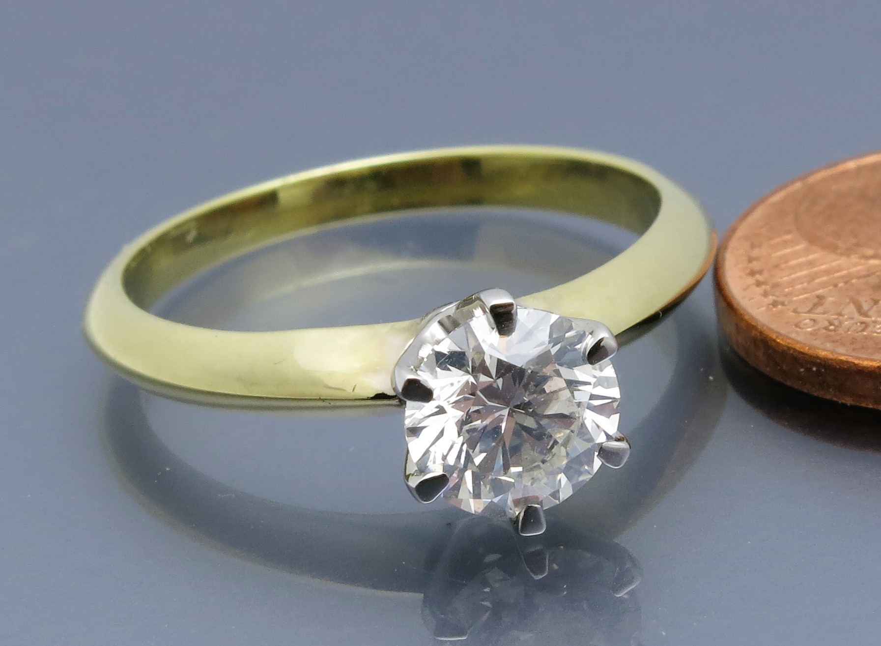 Toller Bicolor Solitär Ring - Klassiker – Bild 8