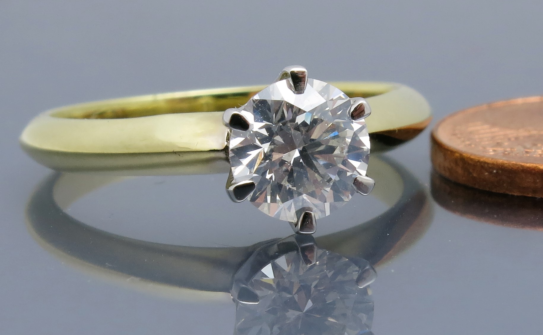 Toller Bicolor Solitär Ring - Klassiker – Bild 9