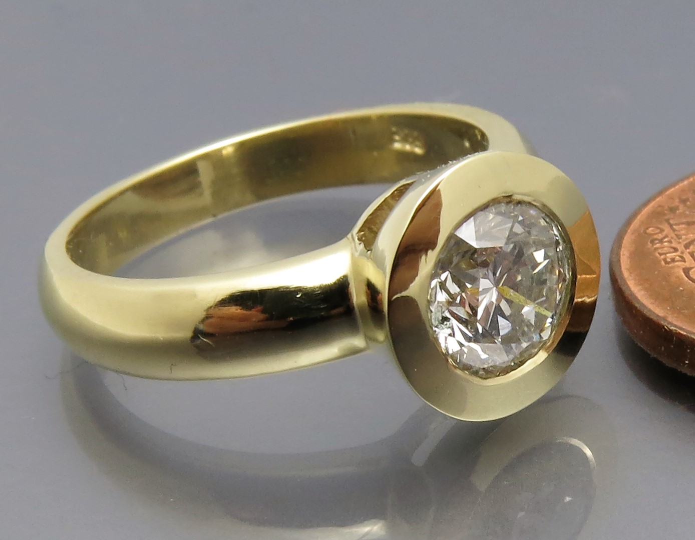 Großer Brillant Solitär Ring – Bild 7