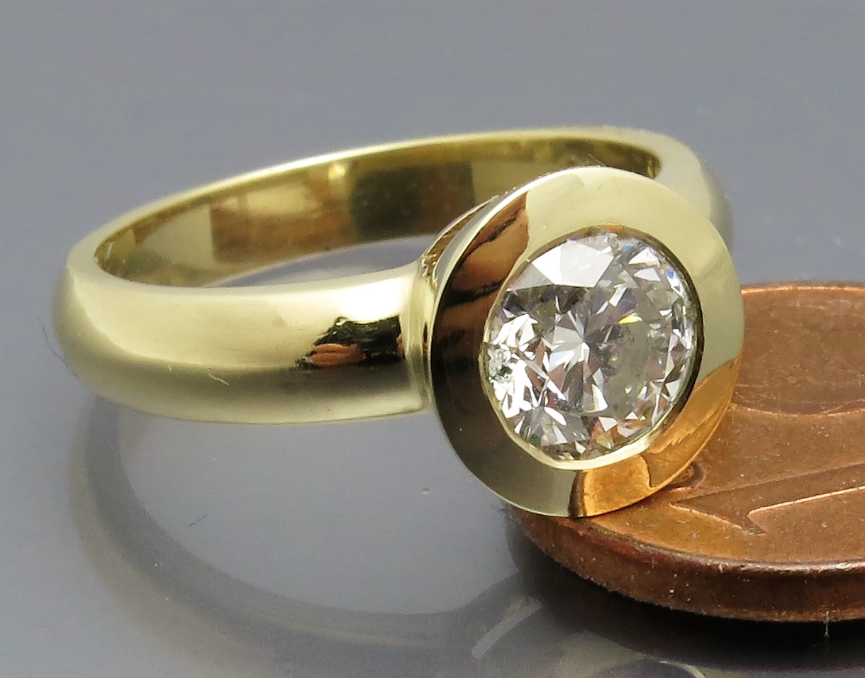 Großer Brillant Solitär Ring – Bild 3