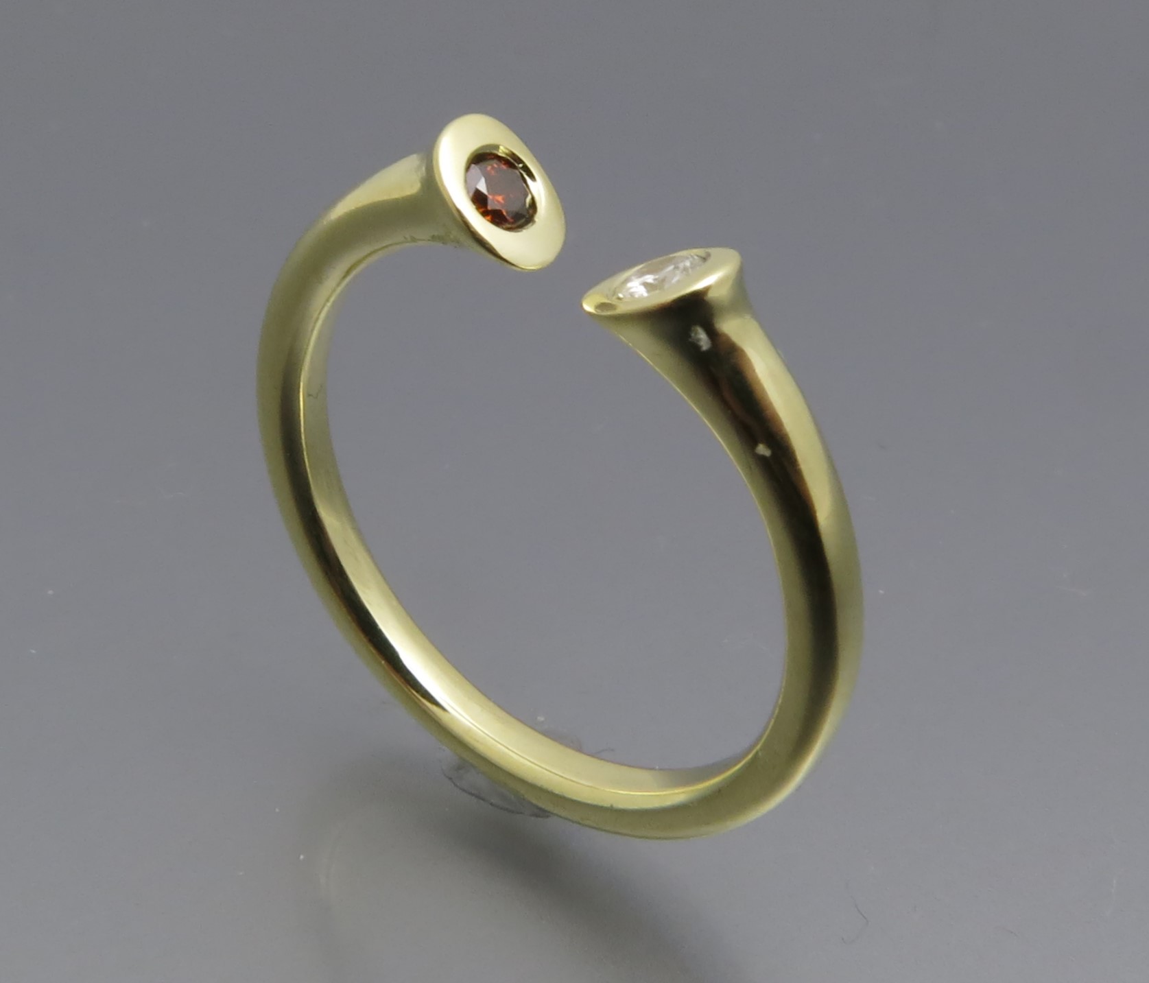 Eleganter Bicolor Brillant Ring – Bild 3