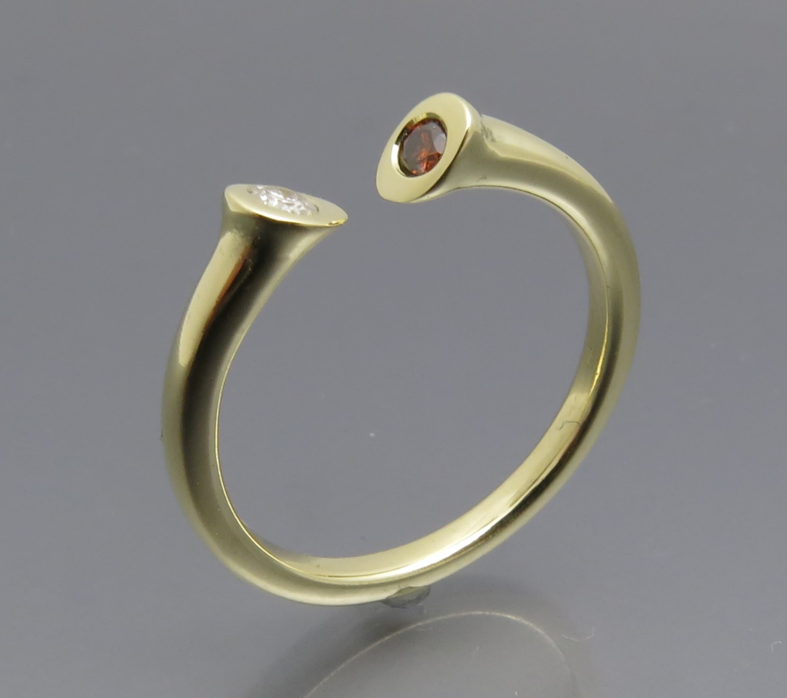 Eleganter Bicolor Brillant Ring – Bild 5