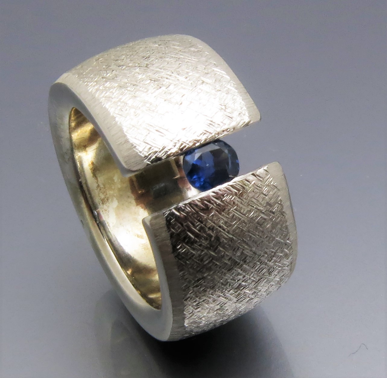 Breiter Safir Spannring "Color" – Bild 2