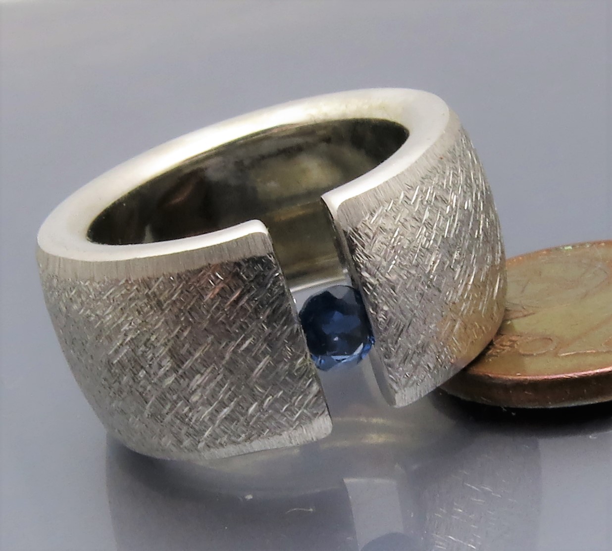 Breiter Safir Spannring "Color" – Bild 5