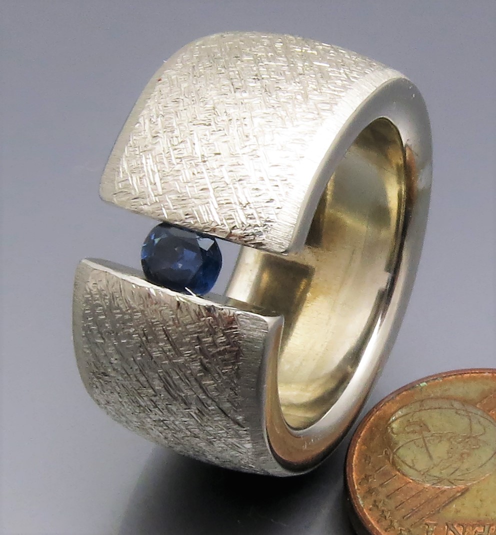 Breiter Safir Spannring "Color" – Bild 6