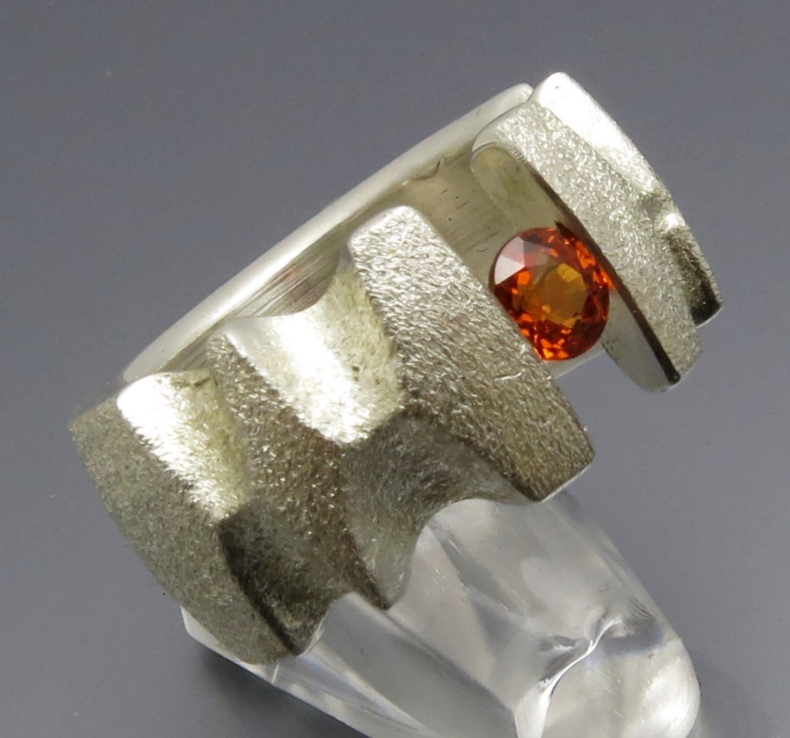 Breiter Safir Spannring "Fields" – Bild 3