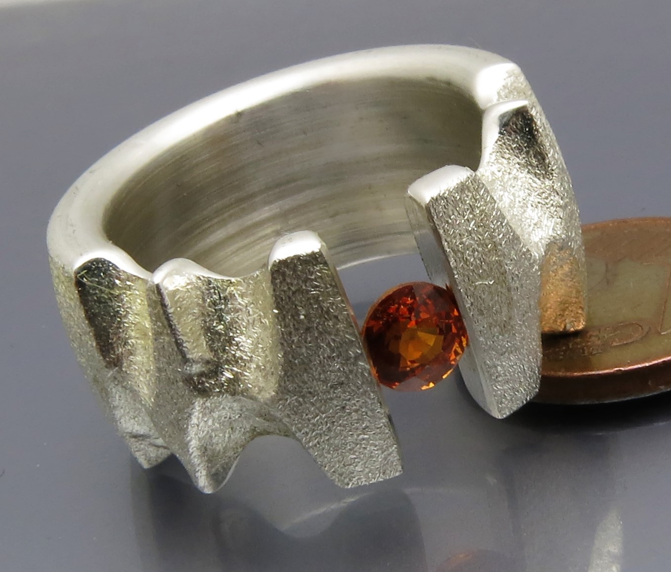 Breiter Safir Spannring "Fields" – Bild 7