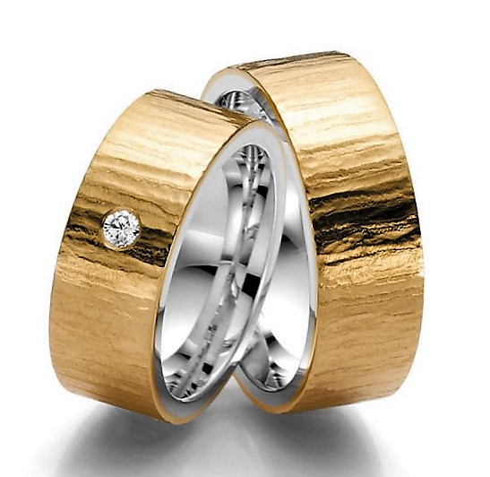 Eheringe/Trauringe Relief Bicolor